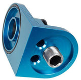 Ford Performance Billet Aluminium 90° Oil Filter Adapter, Blue (FMM-6880-B50)