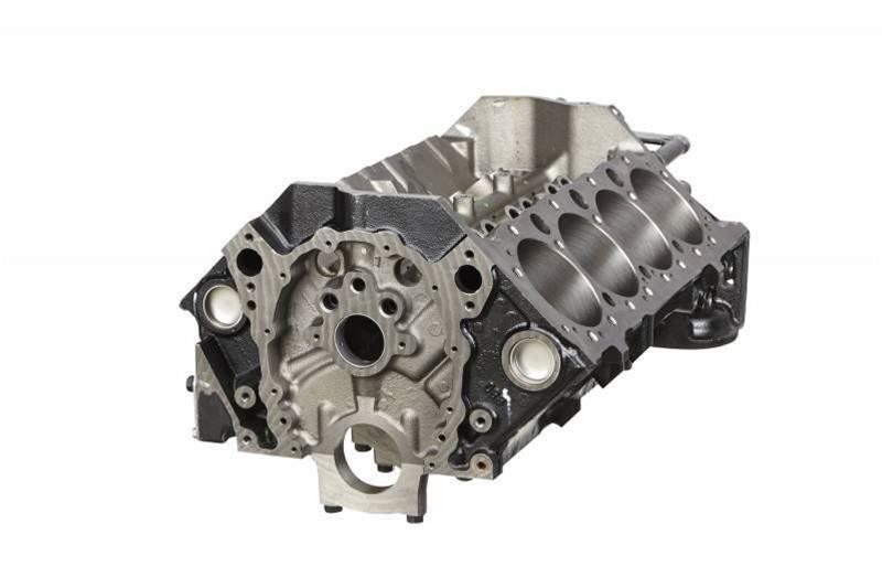 GM Cast Iron 350 Engine Block, 4-Bolt Mains, 383 Clearanced, 1-Piece Rear Main (GM19432109)