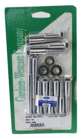 Gardener Polished S/S Hex Intake Manifold Bolt Set (GW11-56222-HSP) GW11-56222-HSP