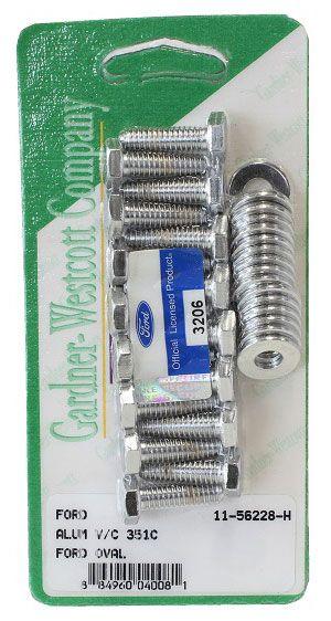 Gardener Chrome Hex Aluminium Valve Cover Bolt Set (GW11-56228-H) GW11-56228-H