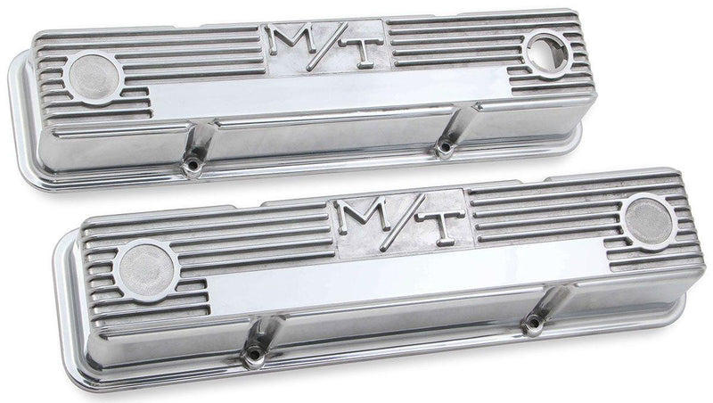 Holley Finned Aluminium M/T Valve Covers - Polished (HO241-82) HO241-82