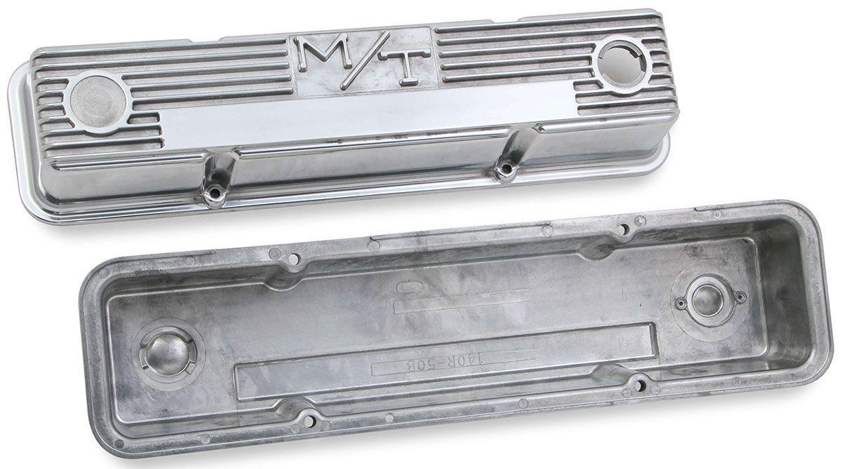 Holley Finned Aluminium M/T Valve Covers - Polished (HO241-82)