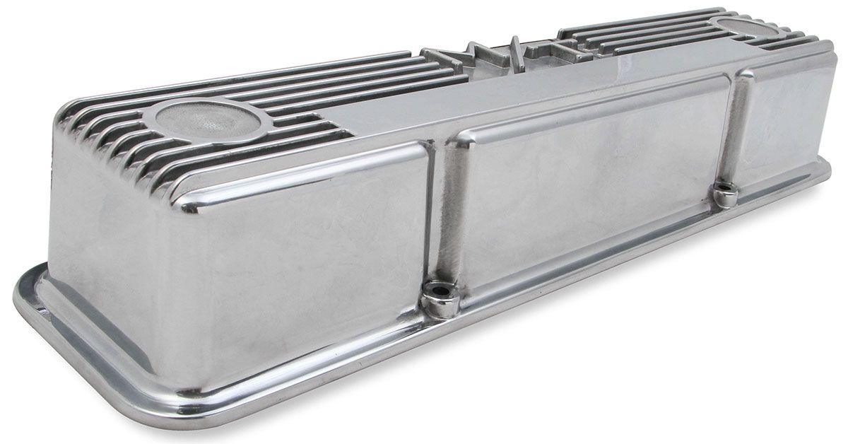 Holley Finned Aluminium M/T Valve Covers - Polished (HO241-82)