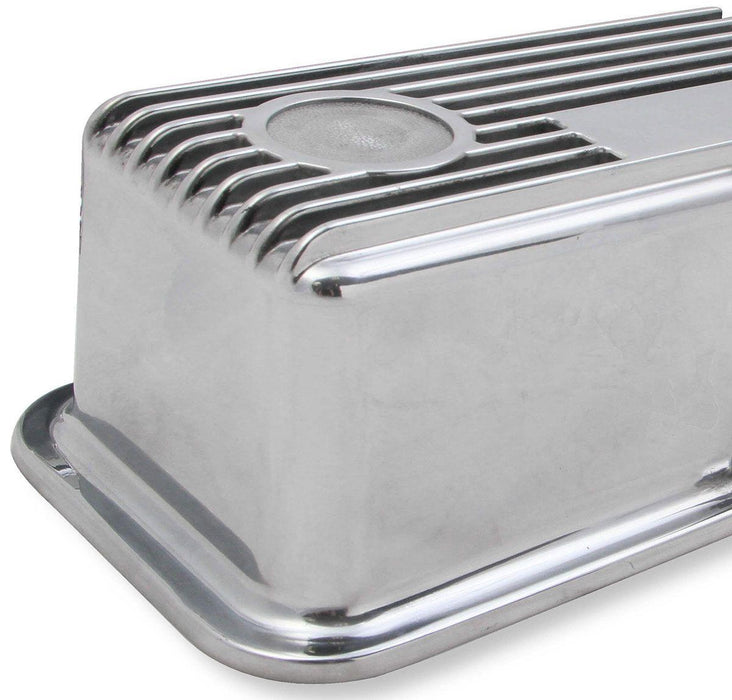 Holley Finned Aluminium M/T Valve Covers - Polished (HO241-82)