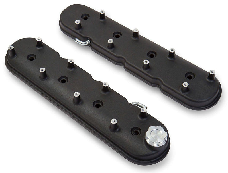 Holley Black Satin Aluminium Valve Covers (HO241-91) HO241-91