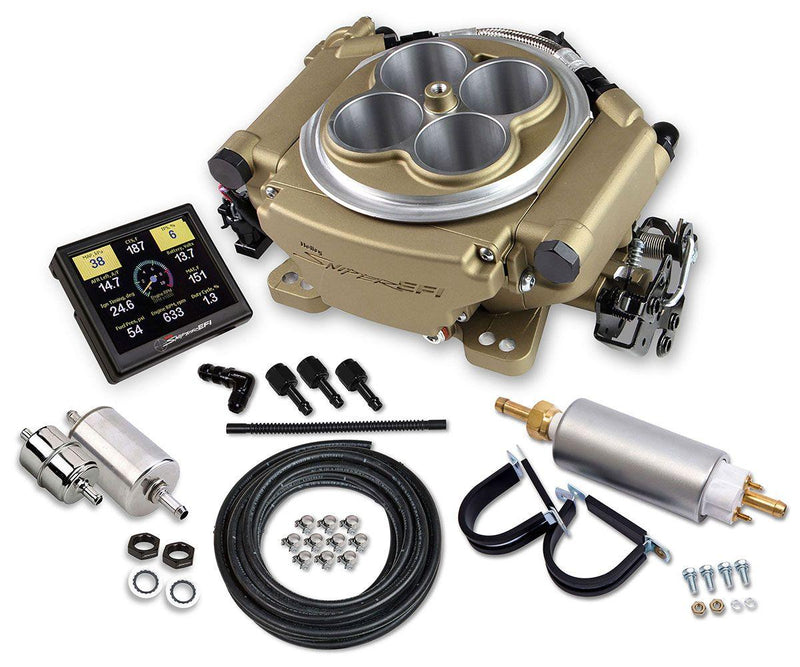 Holley Sniper EFI 4BBL Self Tuning Master Kit - Classic Gold Finish (HO550-516K) HO550-516K