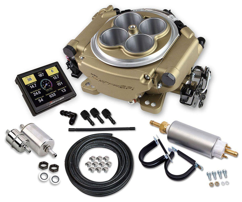 Holley Sniper EFI 4BBL Self Tuning Master Kit - Classic Gold Finish (HO550-516K)