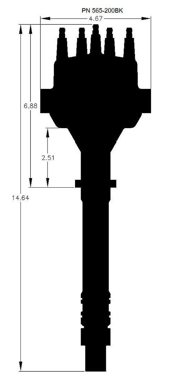 Holley EFI Dual Sync Distributor - Black (HO565-200BK)