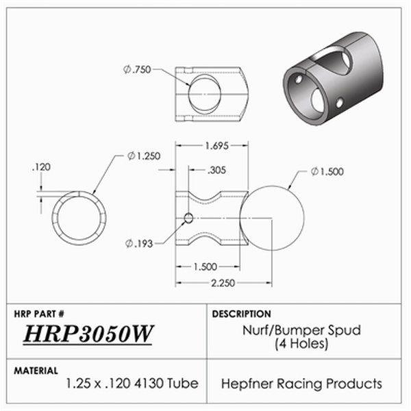 HRP Nerf / Bumper Bar Spud (HRP-3050W) HRP-3050W