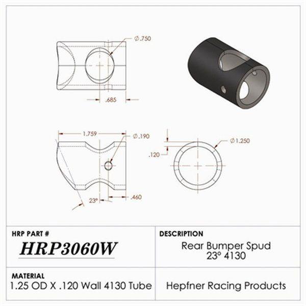 HRP Rear Bumper Spud (HRP-3060W) HRP-3060W