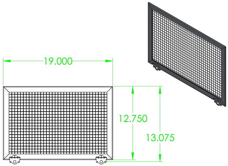 HRP Radiator Rock Screen, 19.0" x 12.75" (HRP-8067-A)