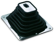 Hurst Shifter Boot and Plate, Black, Rubber, Chrome Plated Steel Trim Plate, Hardware, Each (HU1147494) HU1147494