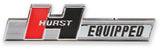 Hurst Emblem, Plastic, Chrome, Equipped, Adhesive Back, Universal, Each (HU1361000) HU1361000