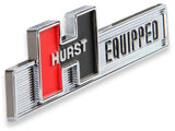 Hurst Emblem, Plastic, Chrome, Equipped, Adhesive Back, Universal, Each (HU1361000)