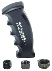 Hurst Shift Knob, Pistol Grip, Aluminium, Black, Logo, Each (HU1536010) HU1536010