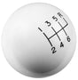 Hurst Shift Knob, Round, Plastic, White, 6-Speed Pattern, Manual Transmission, Each (HU1630040) HU1630040