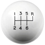 Hurst Shift Knob, Round, Plastic, White, 6-Speed Pattern, Manual Transmission, Each (HU1630040)