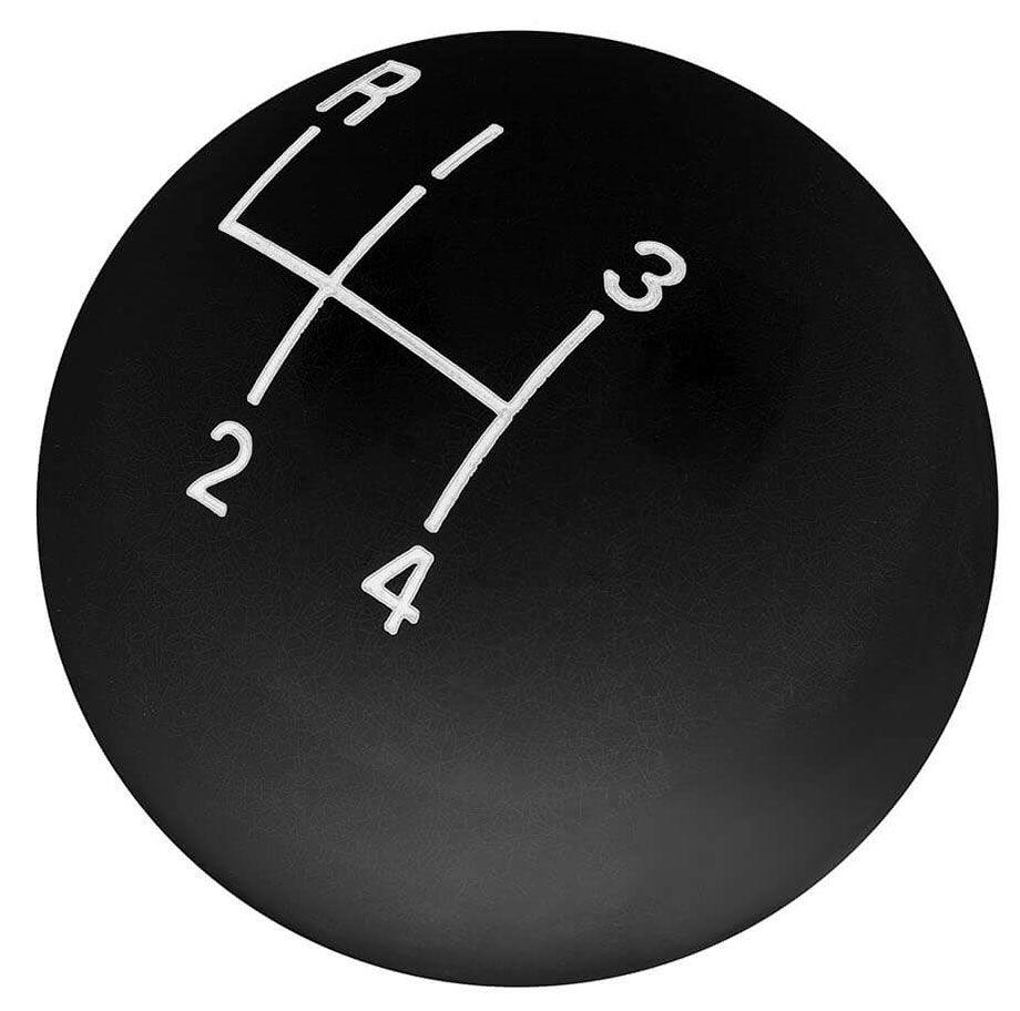 Hurst Shift Knob, Round, Plastic, Black, 4-Speed Pattern, Manual Transmission, Each (HU1630103)