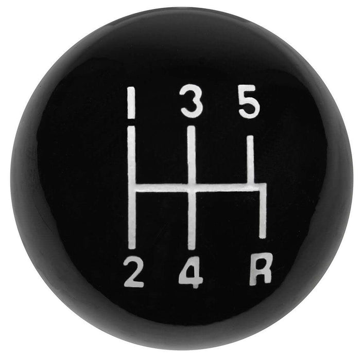 Hurst Shift Knob, Round, Plastic, Black, 5-Speed Pattern, Manual Transmission, Each (HU1630125)