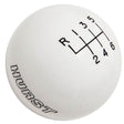 Hurst Shift Knobs, Classic, Round Style, Plastic, White, Manual 6-speed/ Logo, Thread On M12 x 1.25mm Attachment, Manual, For Ford, Each (HU1630225) HU1630225