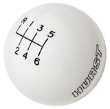Hurst Shift Knobs, Classic, Round Style, Plastic, White, Manual 6-speed/ Logo, Thread On M12 x 1.25mm Attachment, Manual, For Ford, Each (HU1630225)