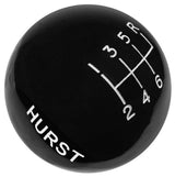 Hurst Shift Knob - Black 6 Speed 3/8 - 16 Threads (HU1631040) HU1631040