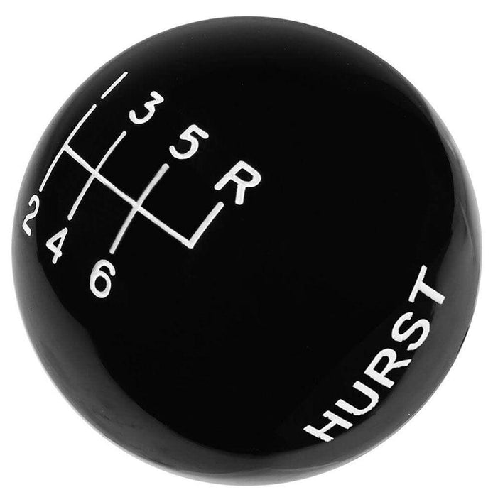 Hurst Shift Knob - Black 6 Speed 3/8 - 16 Threads (HU1631040)