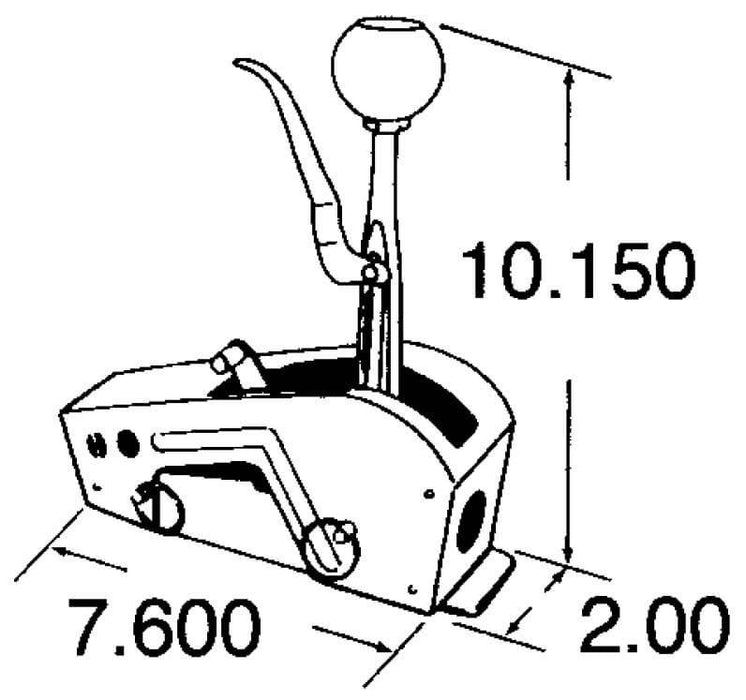 Hurst Automatic Shifter, Quarter Stick, For Chevrolet, Reverse Pattern, Powerglide, TH250, TH350, TH375, TH400, Each (HU3160001)