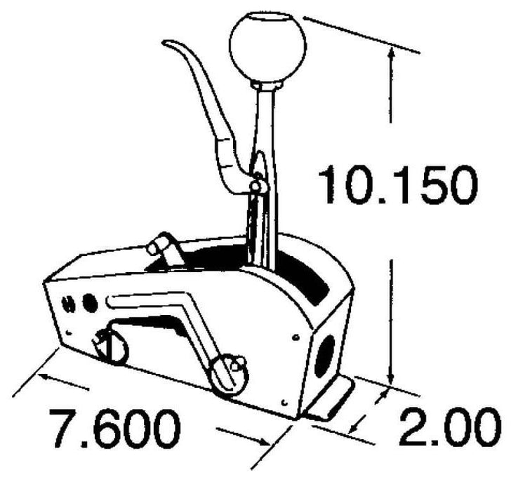 Hurst Automatic Shifter, Quarter Stick 2, For Chevrolet, Powerglide, TH250, TH350, TH375, TH400, Rear Exit Cable, Each (HU3160020)