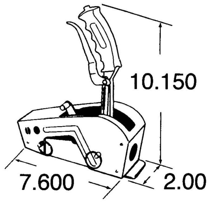 Hurst Automatic Shifter, Pistol-Grip Quarter Stick, For Chevrolet, Reverse, Powerglide, TH250, TH350, TH375, TH400, Each (HU3162001)