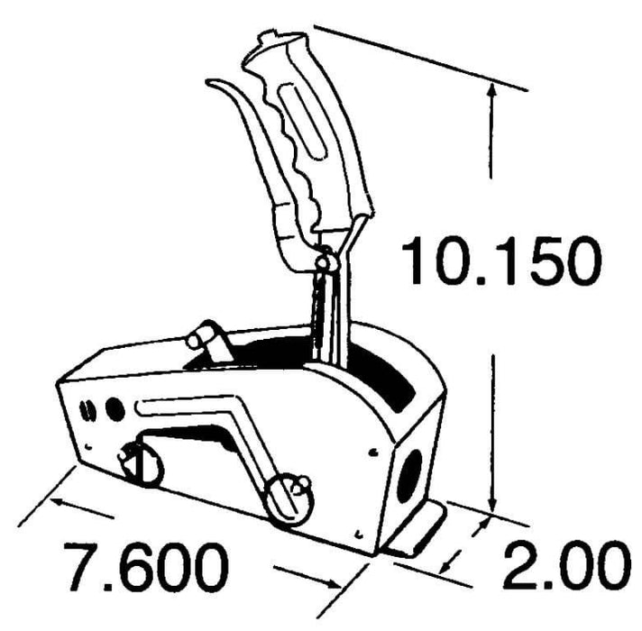 Hurst Automatic Shifter, Pistol-Grip Quarter Stick, For Chevrolet, Reverse, Powerglide, TH250, TH350, TH375, TH400, Each (HU3162002)