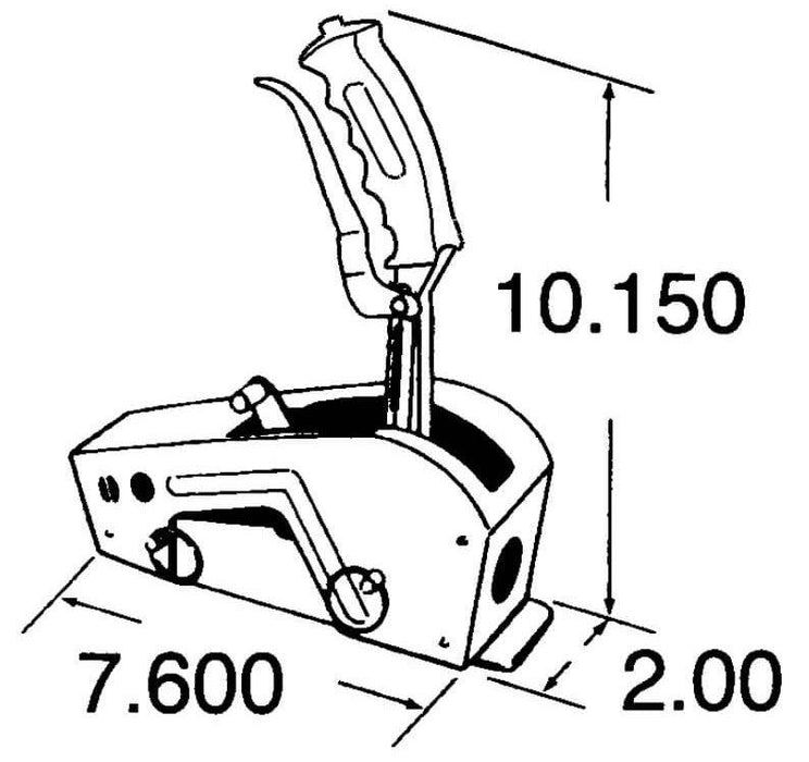 Hurst Automatic Shifter, Pistol-Grip Quarter Stick, For Chevrolet, TH250, TH350, TH375, TH400, Each (HU3162007)