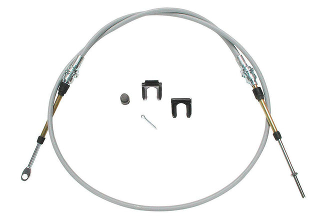Hurst Shifter Cable, 5 ft. Length, Morse Style, Eyelet/Threaded Ends, Gray, Each (HU5000025) HU5000025