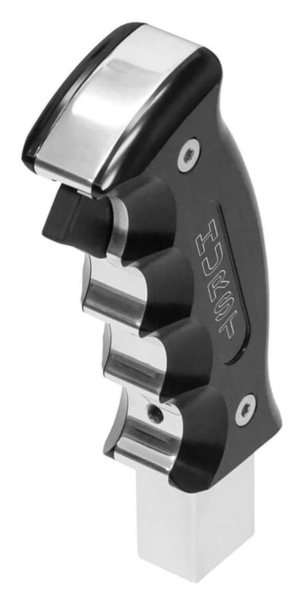 Hurst Shifter Knob, Pistol Grip, Automatic Transmission, Black/Silver, Aluminium, For Chevrolet Camaro, Each (HU5380436) HU5380436