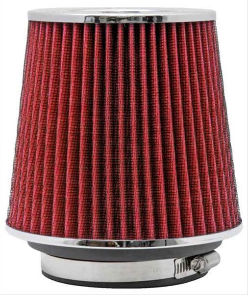 K&N Universal Clamp On Filter Red Fits 4 in (102 mm) (KNRG-1001RD)