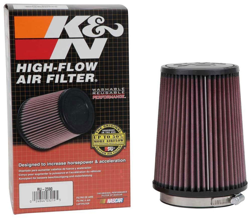 K&N Universal Clamp On Round Tapered Filter Fits 4 in (102 mm) (KNRU-2590)