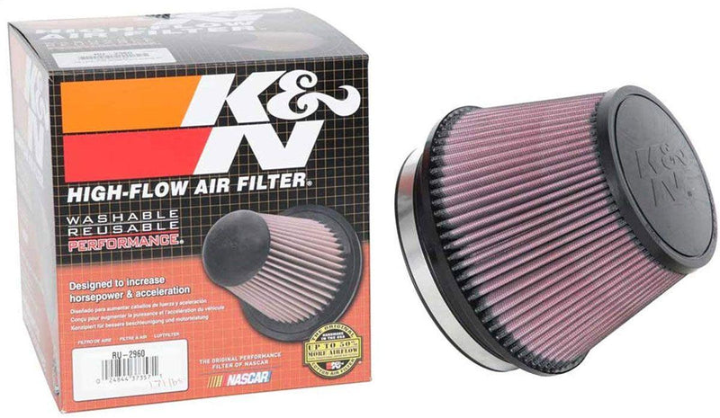 K&N Universal Clamp On Filter Fits 6 in (152 mm) - Offset Flange (KNRU-2960) KNRU-2960
