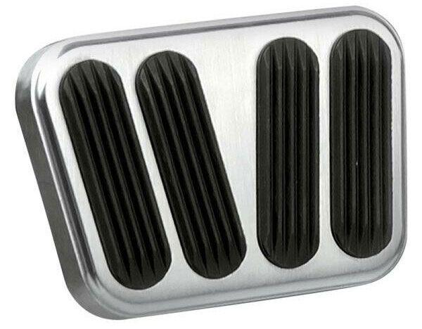 Lokar Brake/Clutch Pad with Rubber - Brushed Billet Aluminium (LK-BAG-6102) LK-BAG-6102