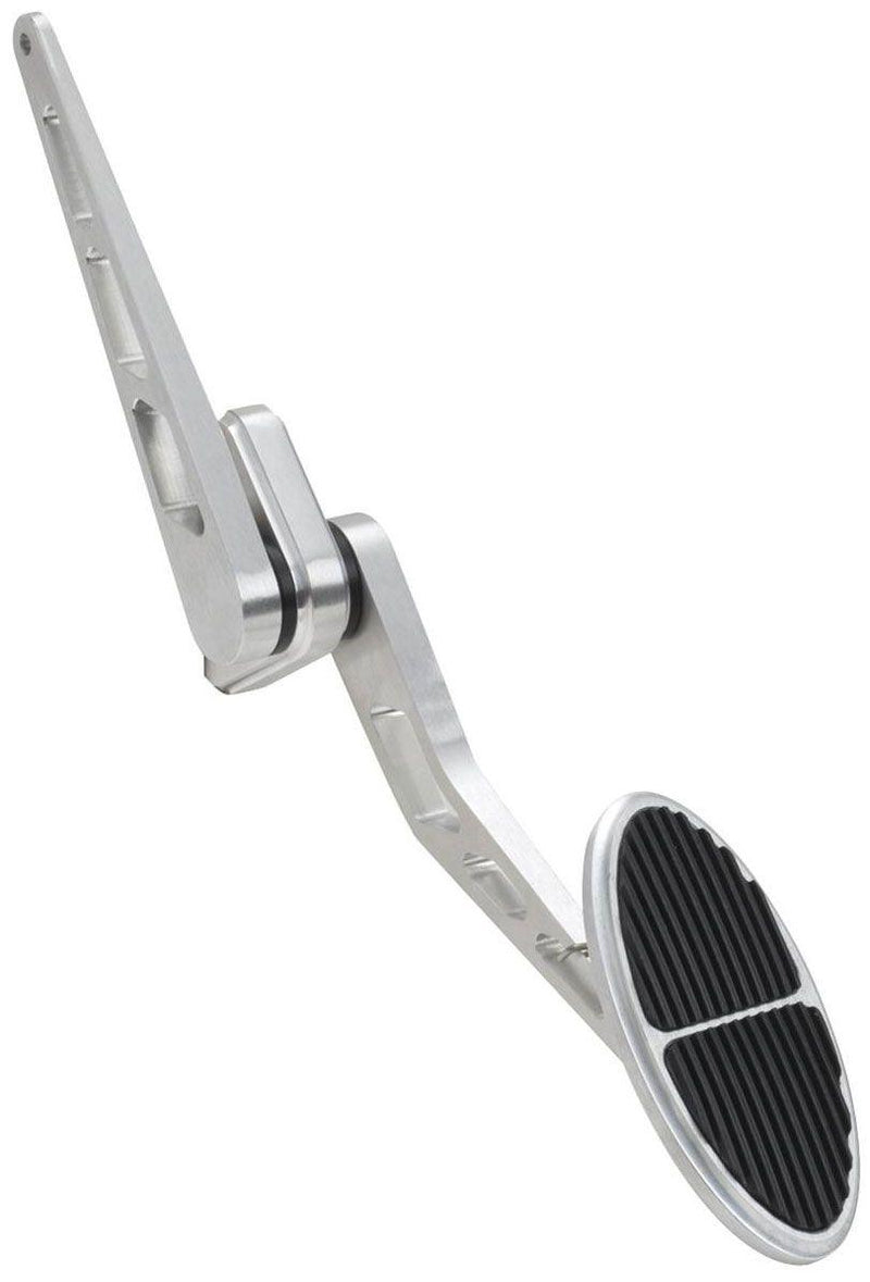 Lokar Standard Oval Accelerator Pedal with Rubber - Brushed Billet Aluminium (LK-BAG-6104) LK-BAG-6104