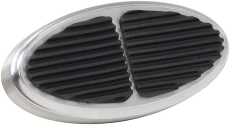 Lokar Mni Oval Brake Pad with Rubber - Brushed Billet Aluminium (LK-BAG-6106) LK-BAG-6106