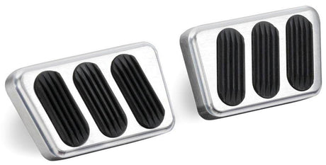 Lokar Clutch and Brake Pad with Rubber (Pair) - Brushed Billet Aluminium (LK-BAG-6121) LK-BAG-6121