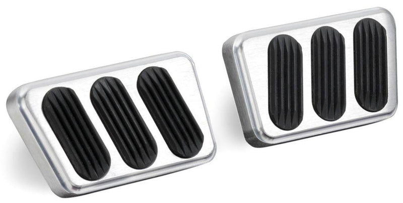 Lokar Clutch and Brake Pad with Rubber (Pair) - Brushed Billet Aluminium (LK-BAG-6121) LK-BAG-6121