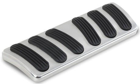 Lokar Curved Automatic Brake Pad with Rubber - Brushed Billet Aluminium (LK-BAG-6134) LK-BAG-6134