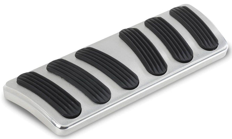 Lokar Curved Automatic Brake Pad with Rubber - Brushed Billet Aluminium (LK-BAG-6134) LK-BAG-6134