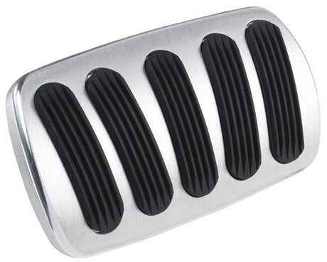 Lokar Curved Power Brake Pad with Rubber - Brushed Billet Aluminium (LK-BAG-6137) LK-BAG-6137