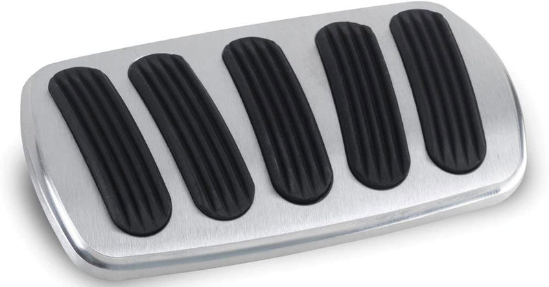 Lokar Curved XL Non-Power Brake Pad with Rubber - Brushed Billet Aluminium (LK-BAG-6138) LK-BAG-6138