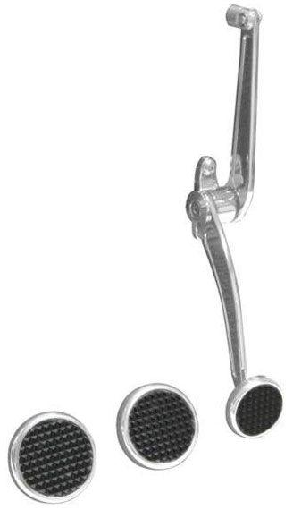 LOKAR GOOLSBY THROTTLE PEDAL CHROME ROUND PAD LOKAR - BAG-6188 (LK-BAG-6188) LK-BAG-6188
