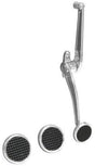 LOKAR GOOLSBY THROTTLE PEDAL CHROME ROUND PAD LOKAR - BAG-6188 (LK-BAG-6188) LK-BAG-6188