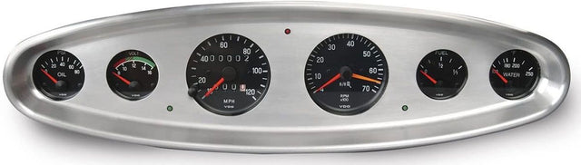 Lokar Oval Dash Insert 6 Gauge - Polished Billet Aluminium (LK-BDI-9118)