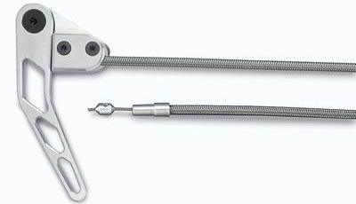 Lokar Combination Hood & Boot Release Cable Kit - Brushed (Right Hand) (LK-CHT1300HTRH) LK-CHT1300HTRH